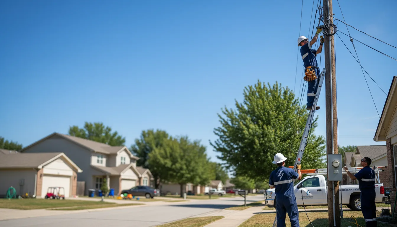 Residential electrician providing installation services in Dry Creek, LA